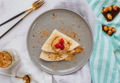 Recept na jedny z nejlepších palačinek. Krásně vláčné, s kávovým krémem a křupavým griliášem